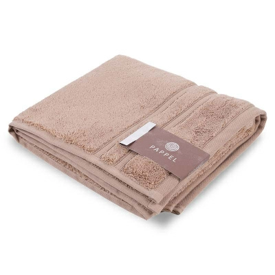 1 Полотенце махровое Pappel Cirrus/S 50x100см, цвет бежевый
