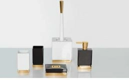 100х100 Дозатор для жидкого мыла Spirella Roma, черный с серебром фото 2