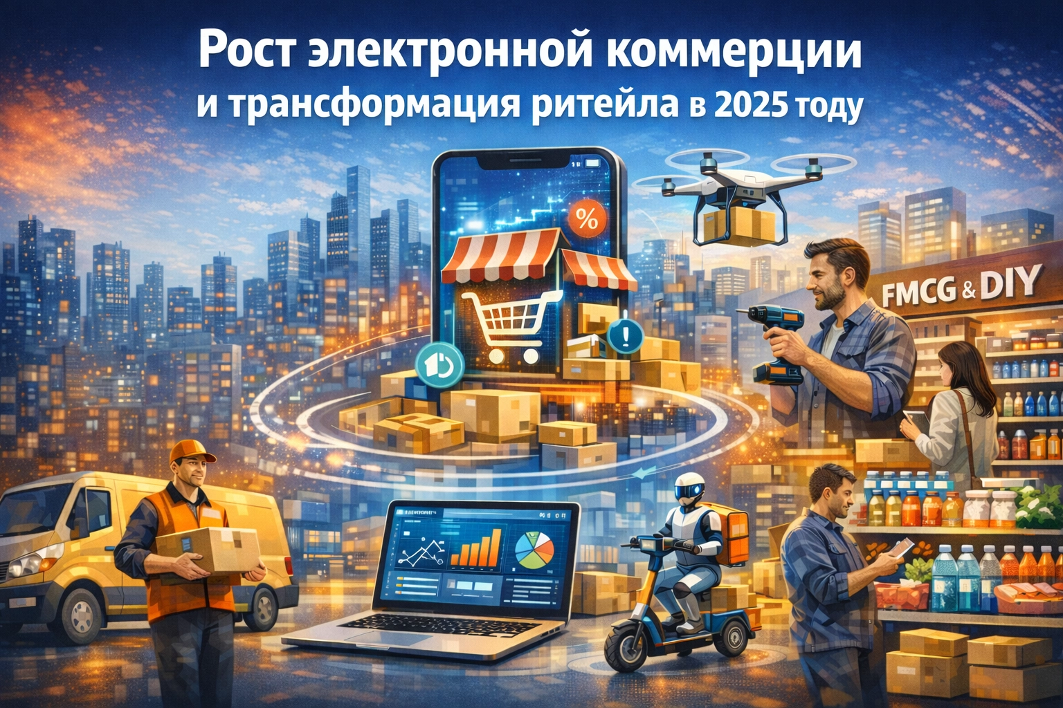 Рост электронной коммерции и трансформация ритейла в 2025 году Рост электронной коммерции и трансформация ритейла в 2025 году