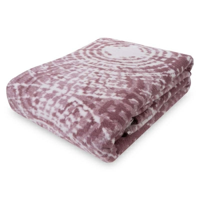 Полноразмерное изображение Плед 200x220см Pappel Cotton, белый с бордовым