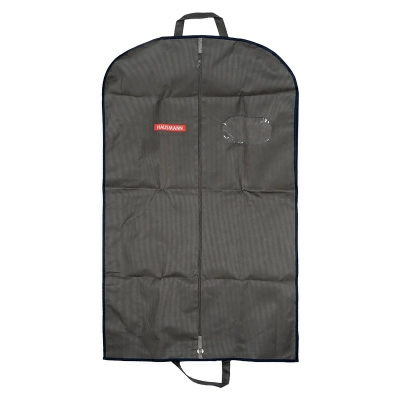 Чехол для одежды объемный Hausmann с овальным окном ПВХ и ручками 60x100x10, серый