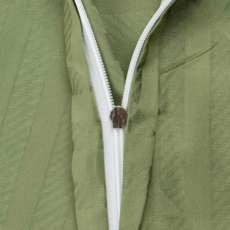 Комплект постельного белья семейный Pappel Herringbone olive geometric фото 4