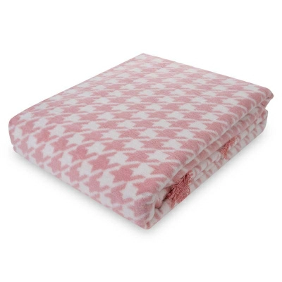 Полноразмерное изображение Плед 200x220см Pappel Scotch Jacquard, розовый