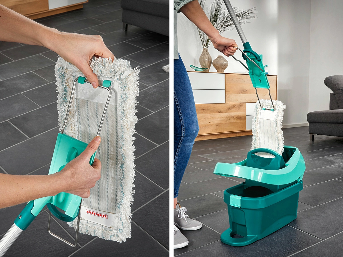 Швабра для мытья полов Leifheit Profi XL Cotton Plus, алюминиевая фото 4