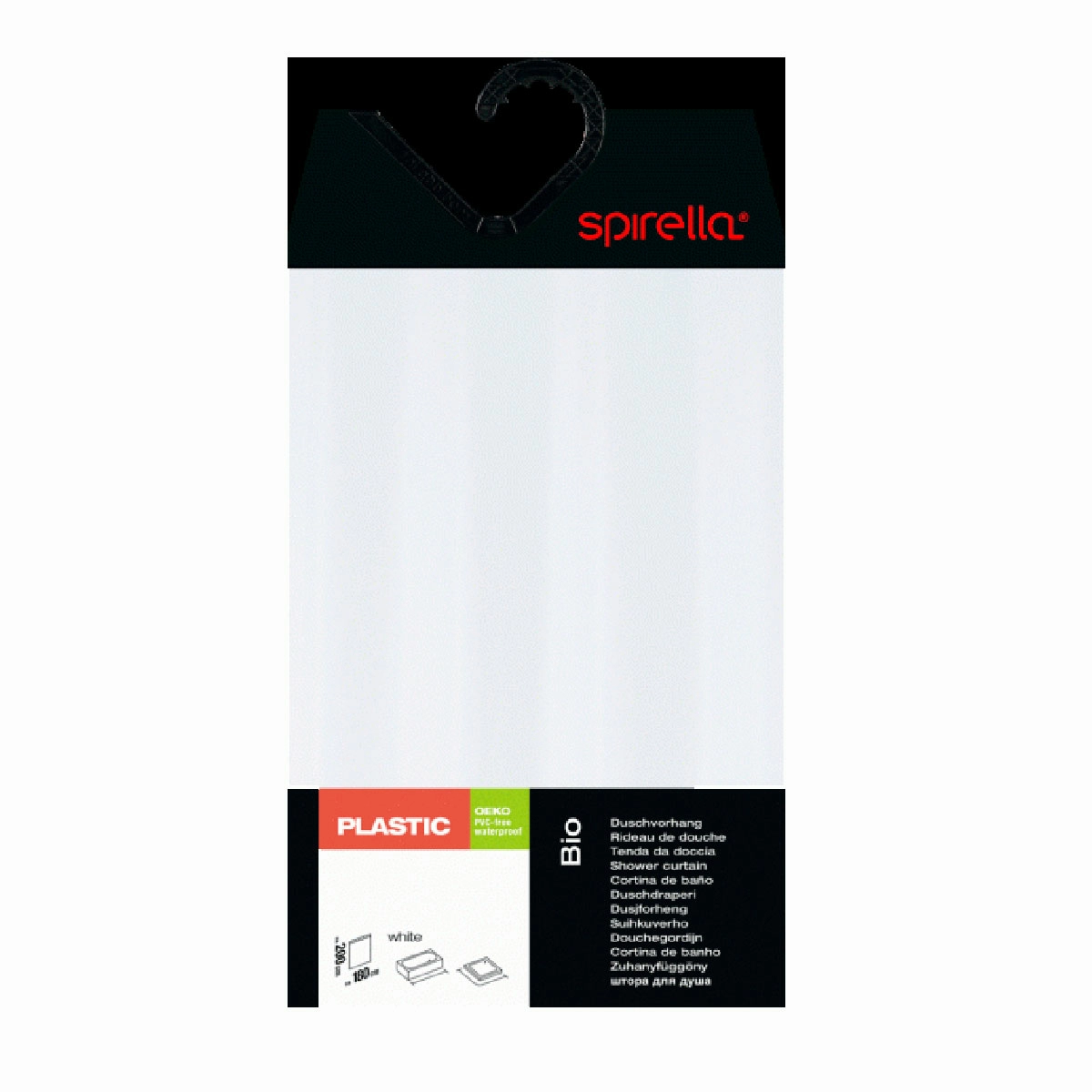 2 Штора для ванной комнаты Spirella Bio white фото 2