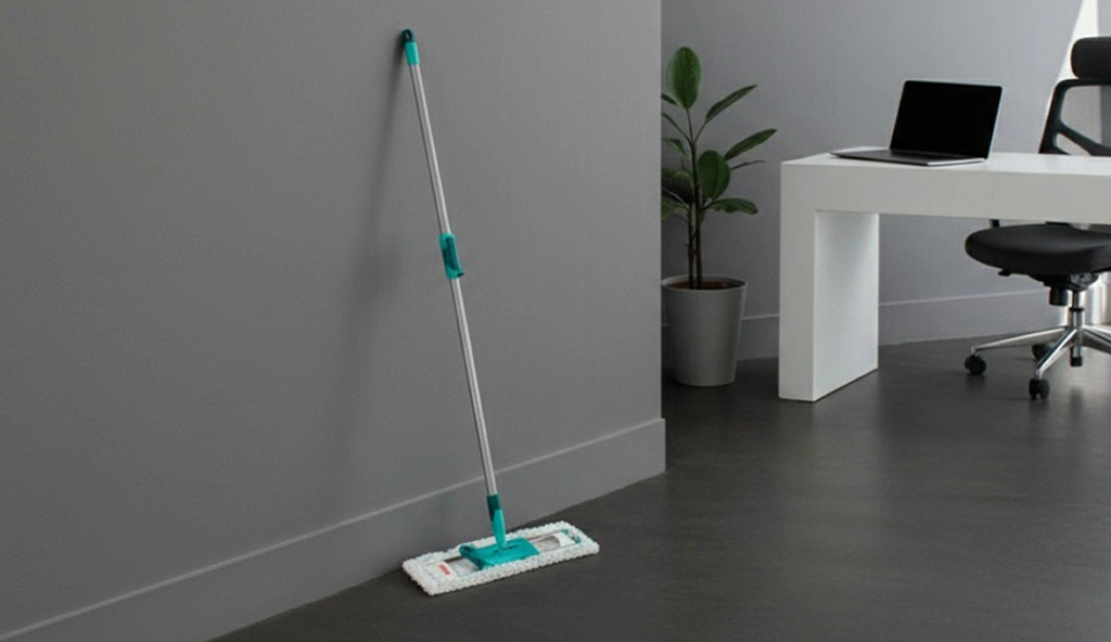 Швабра Leifheit Profi с телескопической ручкой для мытья офисных полов