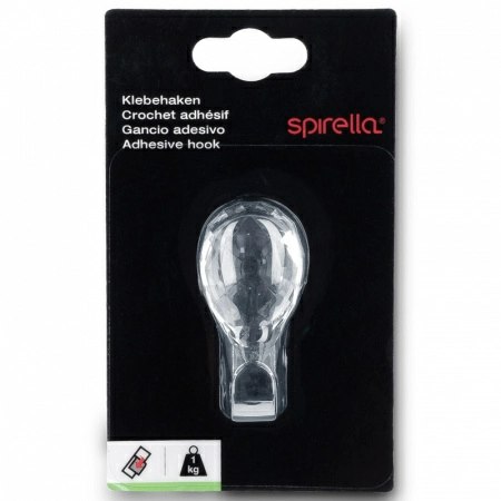 Крючок для ванной Spirella Jewel, пластик, хром, цвет прозрачный фото 1