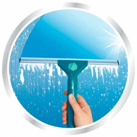 Щётка для мытья окон с губкой и телескопической ручкой Leifheit Basic Wet & Dry (100-155см) фото 6