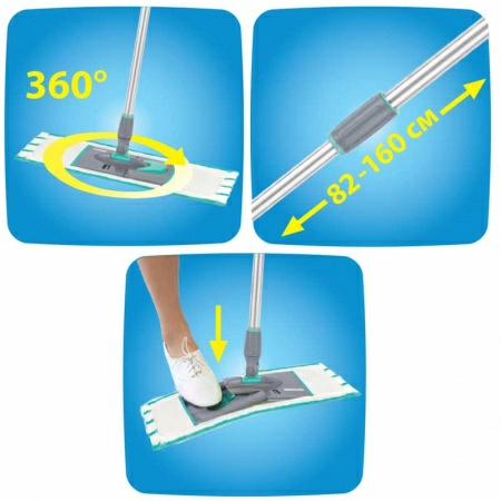 Швабра Hausmann Professional для влажной уборки пола с телескопической ручкой фото 6