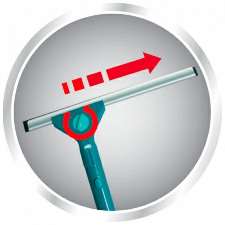 Щётка для мытья окон с губкой и телескопической ручкой Leifheit Basic Wet & Dry (100-155см) фото 3