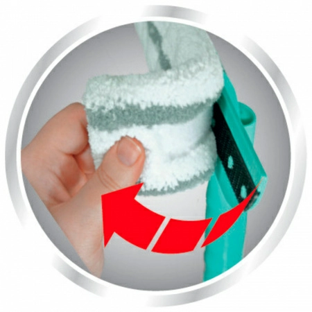 Щётка для мытья окон с губкой и телескопической ручкой Leifheit Basic Wet & Dry (100-155см) фото 4