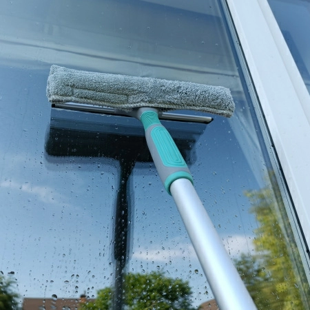 Щетка для мытья окон Hausmann с прямой телескопической ручкой фото 6