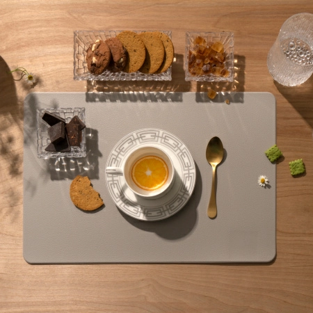 Салфетка сервировочная Zapel Eco Leather light grey фото 5