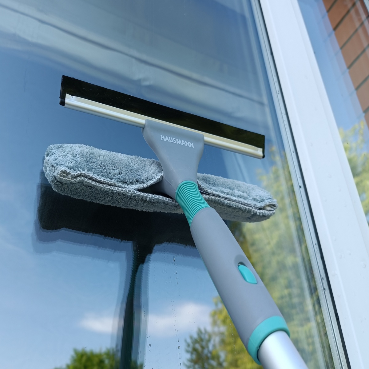 Щетка для мытья окон Hausmann с прямой телескопической ручкой фото 4