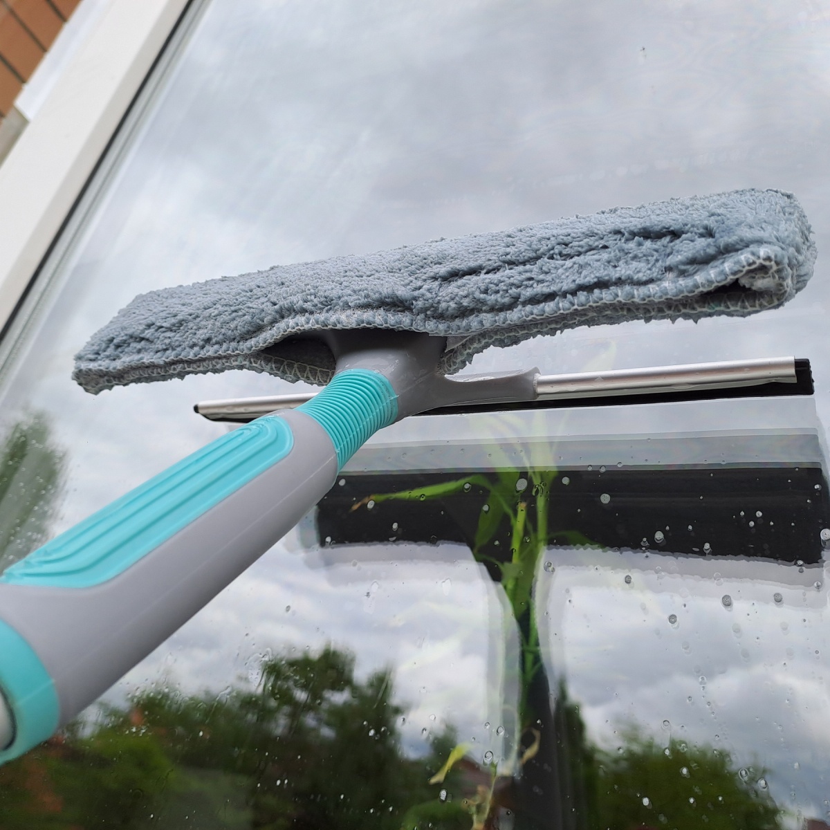 Щетка для мытья окон Hausmann с прямой телескопической ручкой фото 5