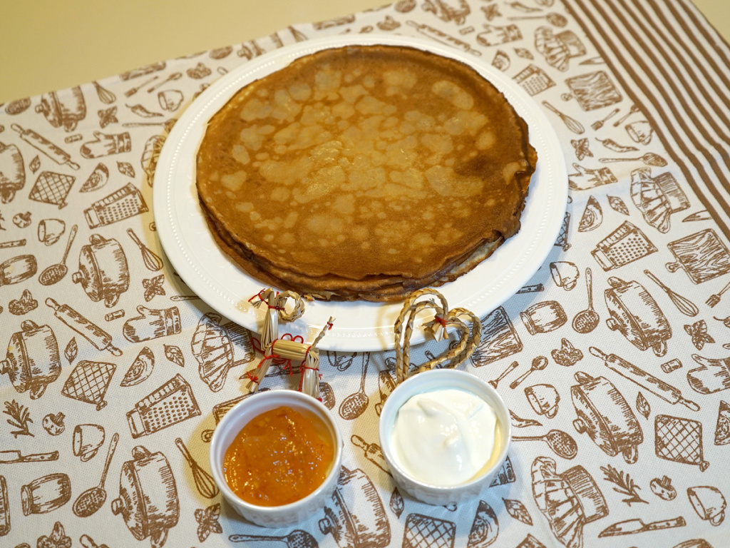 Рецепт блинов с гречневой мукой на молоке. Шаг 3