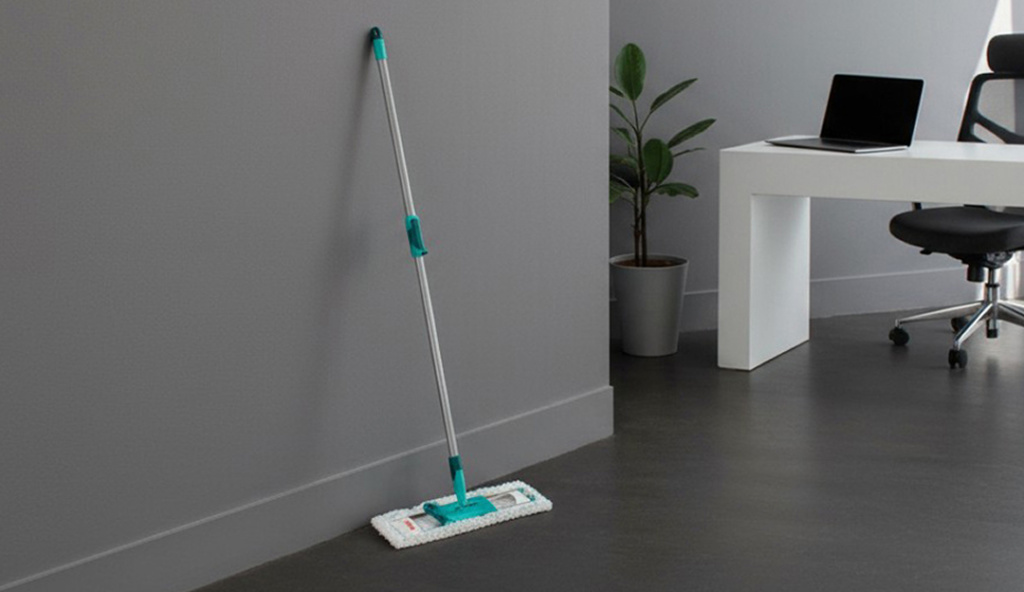 Швабра Leifheit Profi с телескопической ручкой для мытья офисных полов