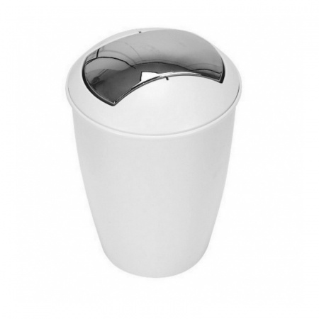 Ведро для мусора Spirella Atlanta 5л, цвет белый фото 1
