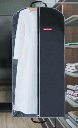 Чехол для одежды Hausmann Monocolor со стенкой из ПВХ и ручками 60x140см фото 1