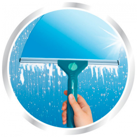 Щётка для мытья окон с губкой и телескопической ручкой Leifheit Basic Wet & Dry (100-155см) фото 6