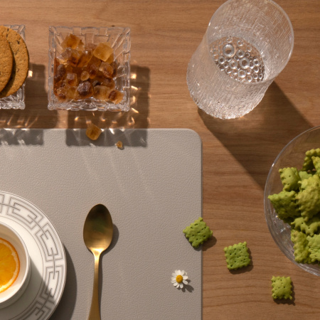 Салфетка сервировочная Zapel Eco Leather light grey фото 4