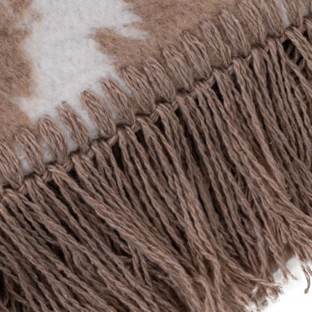 Плед 150x200см Pappel Cotton, красный с бежевым фото 4