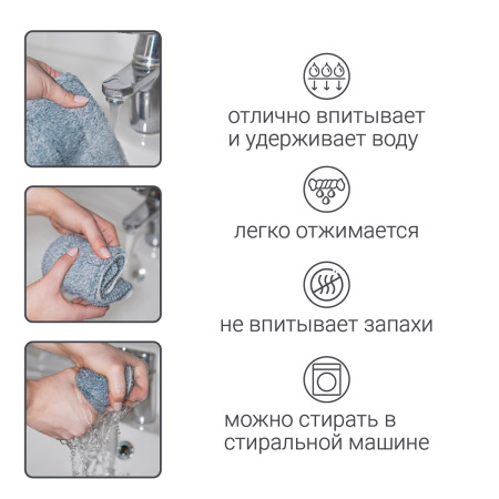 Сменная насадка из микрофибры Hausmann Cosmic Home plus к швабре НМ-47 фото 9