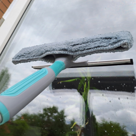 Щетка для мытья окон Hausmann с прямой телескопической ручкой фото 5