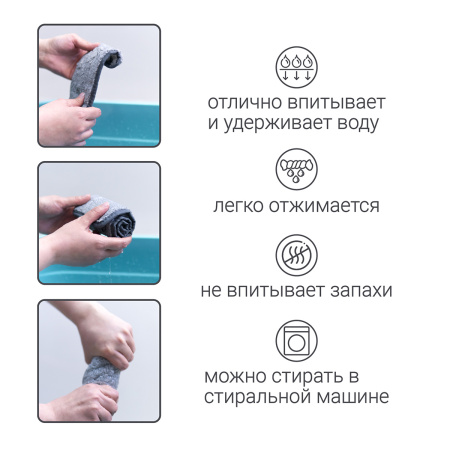 Швабра для влажной уборки Hausmann Care Clean version 2.0 с механизмом отжима фото 18