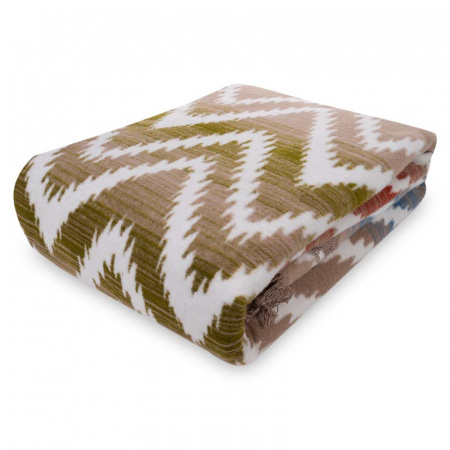 Плед 150x200см Pappel Cotton, красный с бежевым фото 1