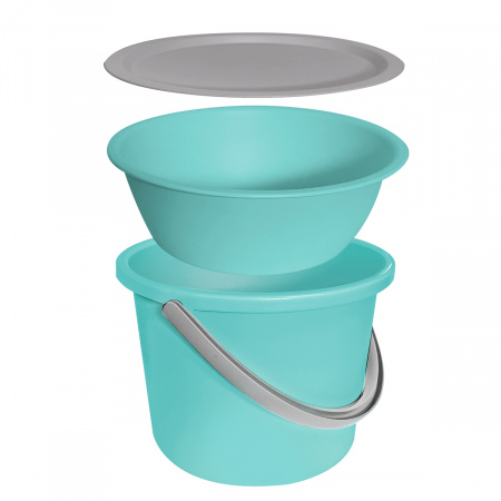 Набор Hausmann Peak: ведро 10л, таз 4л, крышка фото 3