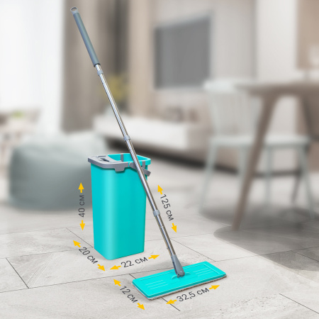 Набор для уборки Hausmann Elbrus швабра и ведро с механизмом отжима фото 9
