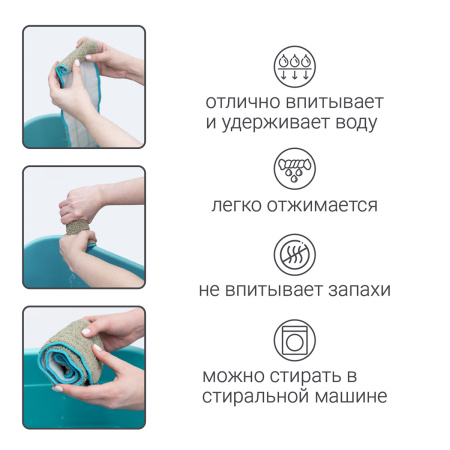 Сменная насадка из микрофибры Hausmann для швабры HM-45 фото 9