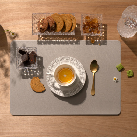 Салфетка сервировочная Zapel Eco Leather light grey фото 5